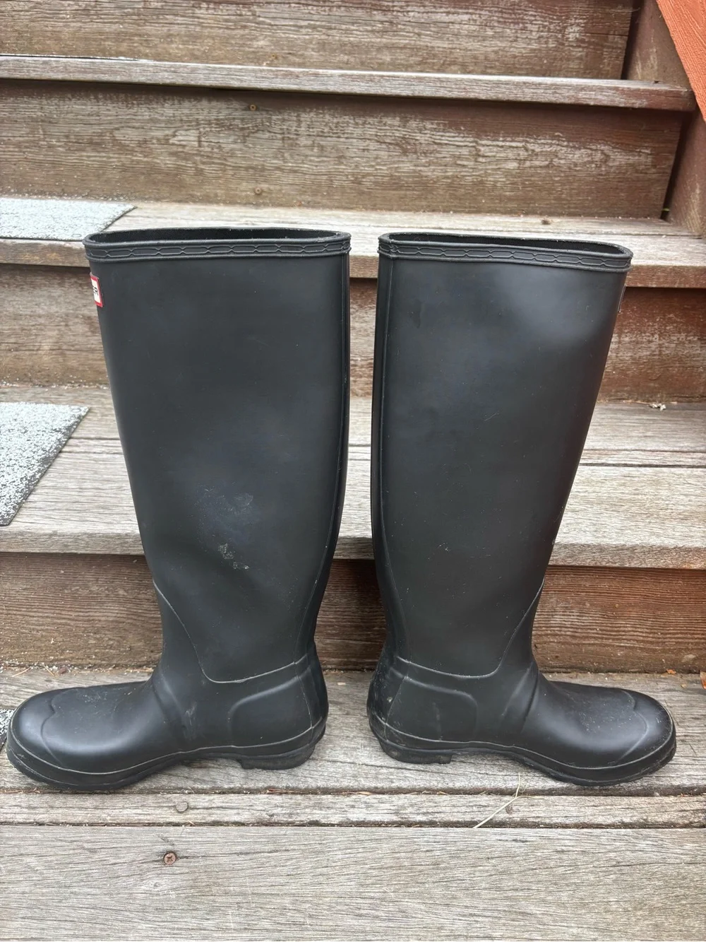 Hunter Original Tall Matte Rain Boots Black - VGUC